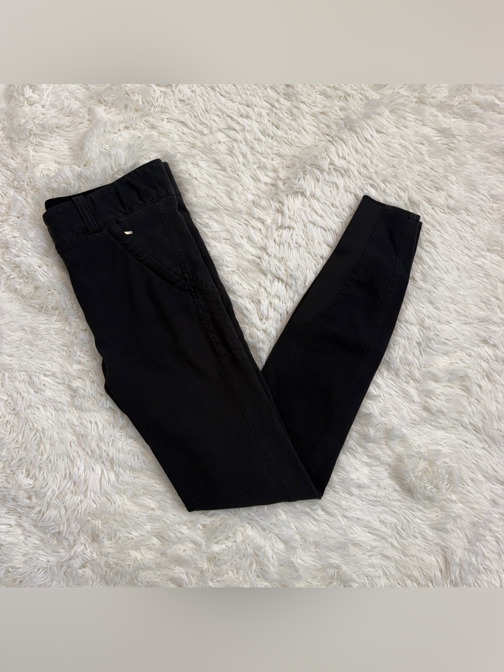 Women’s Size IT46 Black Equiline Knee Patch Horseback Riding Breeches. Good Cond